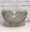 Glass Punch Bowl with Glass Ladle